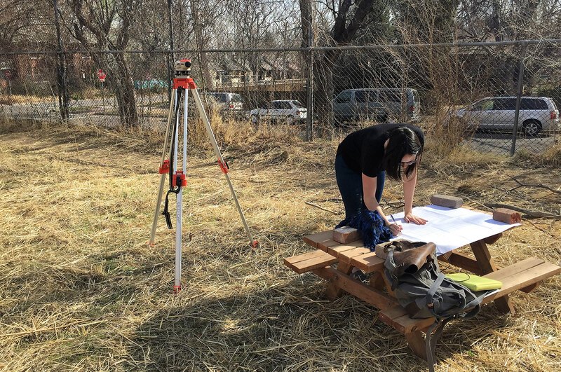 Catherine works on site prep